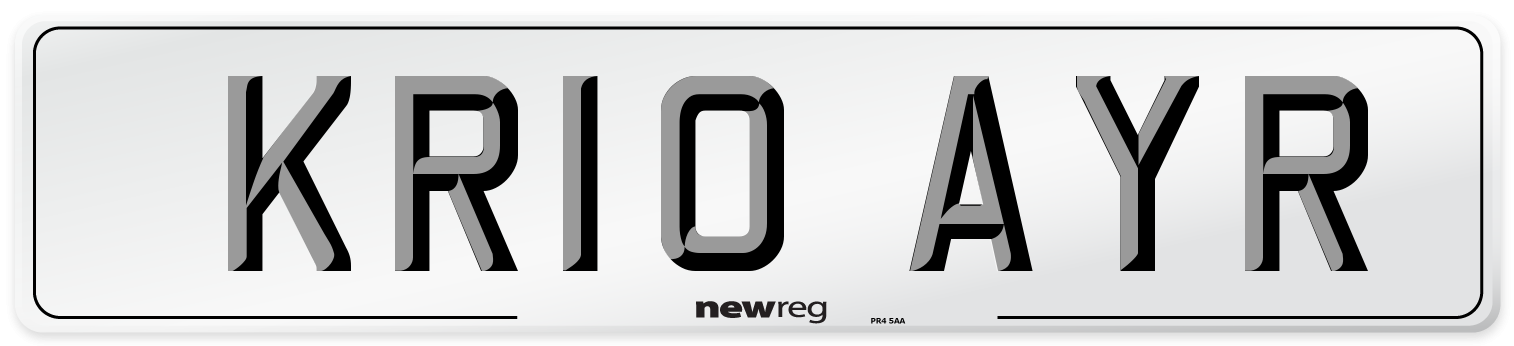 KR10 AYR Number Plate from New Reg